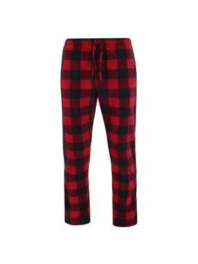 Hanes Fleece Sleep Pant Men's XL Drawstring Pockets Red Buffalo Check NEW